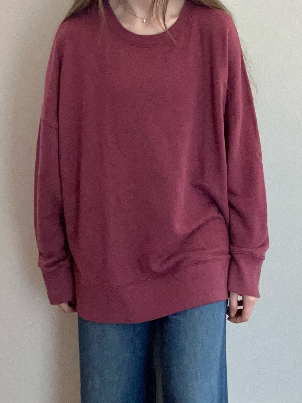 Time and Tru Men's Crewneck Sweater in Mauve